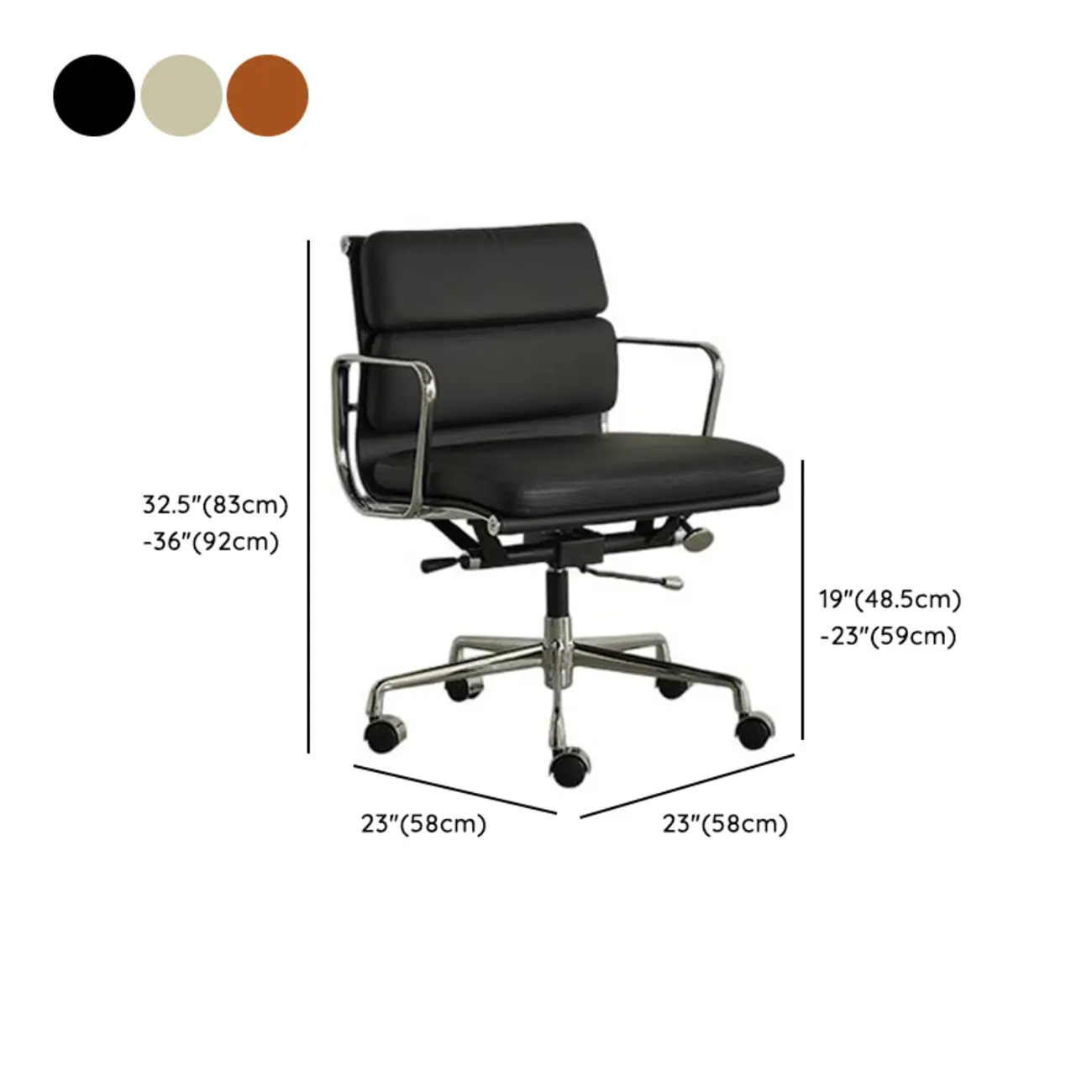 Modern Leather Adjustable Ergonomic Office Chair