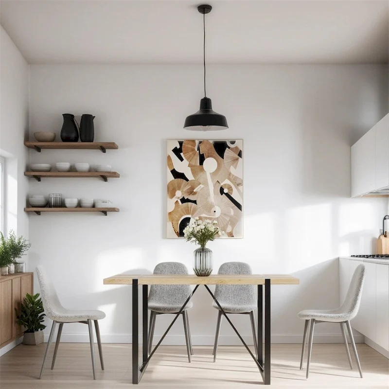 Modern Dining Room Chairs with Metal Legs(Set of 4) - N/A