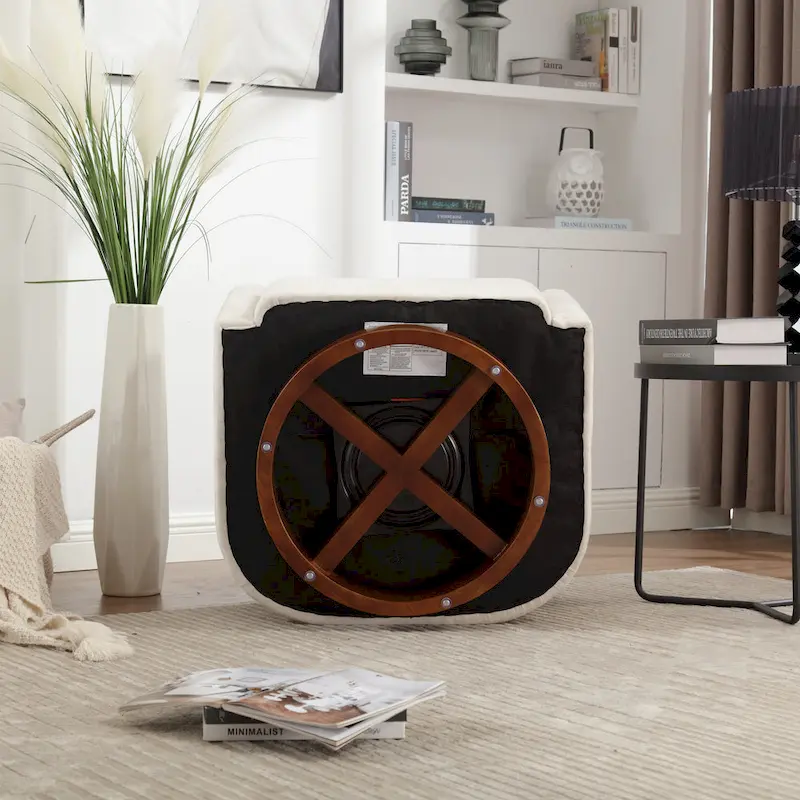 360 Degree Accent Swivel Chair,Chenille Upholstered Arm Chair