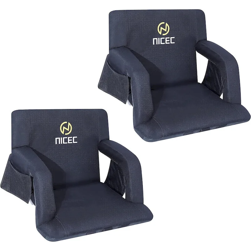 Wide Stadium Seating for bleachers, Bleacher Seats with Back Support, Floor Chairs, 5 Reclining Positions