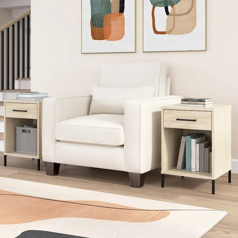 Bush Furniture Essence Living Room End Table with Drawer