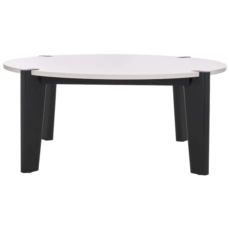 SAFAVIEH Couture Sarma Marble Top Round Coffee Table - 40 In. W x 40 In. D x 16 In. H - 40W x 40D x 16H