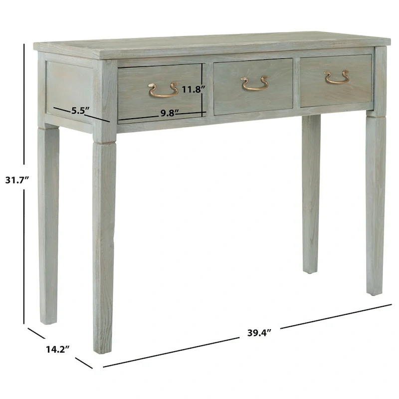 SAFAVIEH Marleine Antiqued Grey Console Table - 39.4 x 14.2 x 31.7 - 39Wx14Dx32H