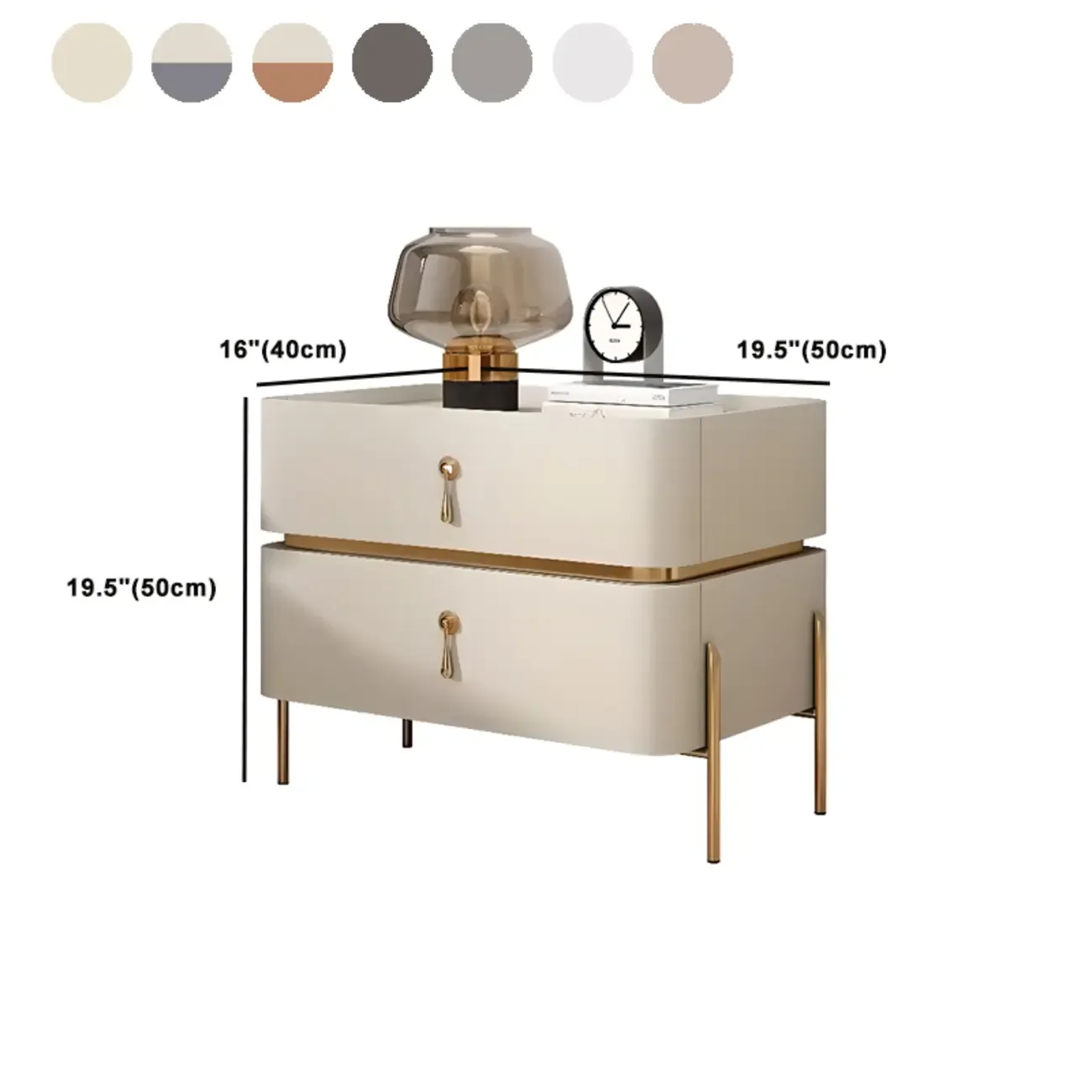 Modern Bedside Table with Sintered Stone Top