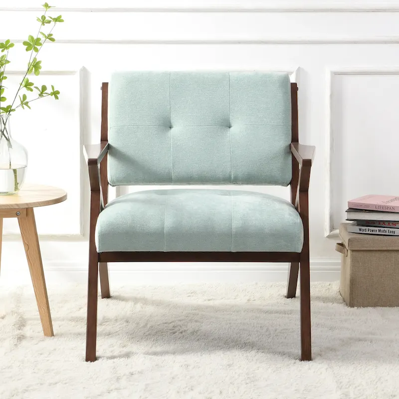 Accent Arm Chair with Wooden Frame