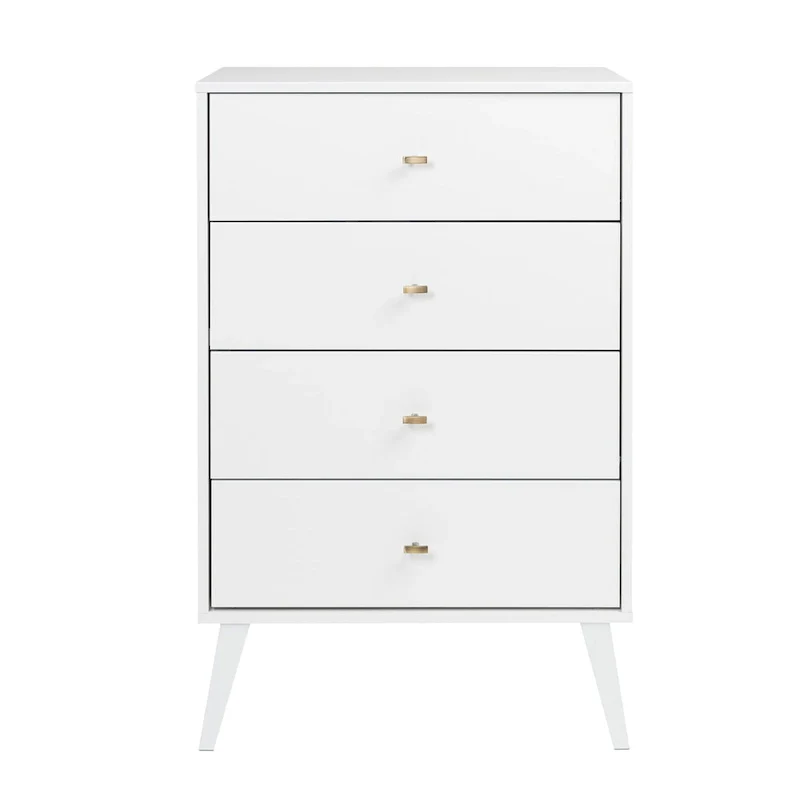 Prepac Milo Mid Century Modern 4-Drawer Chest