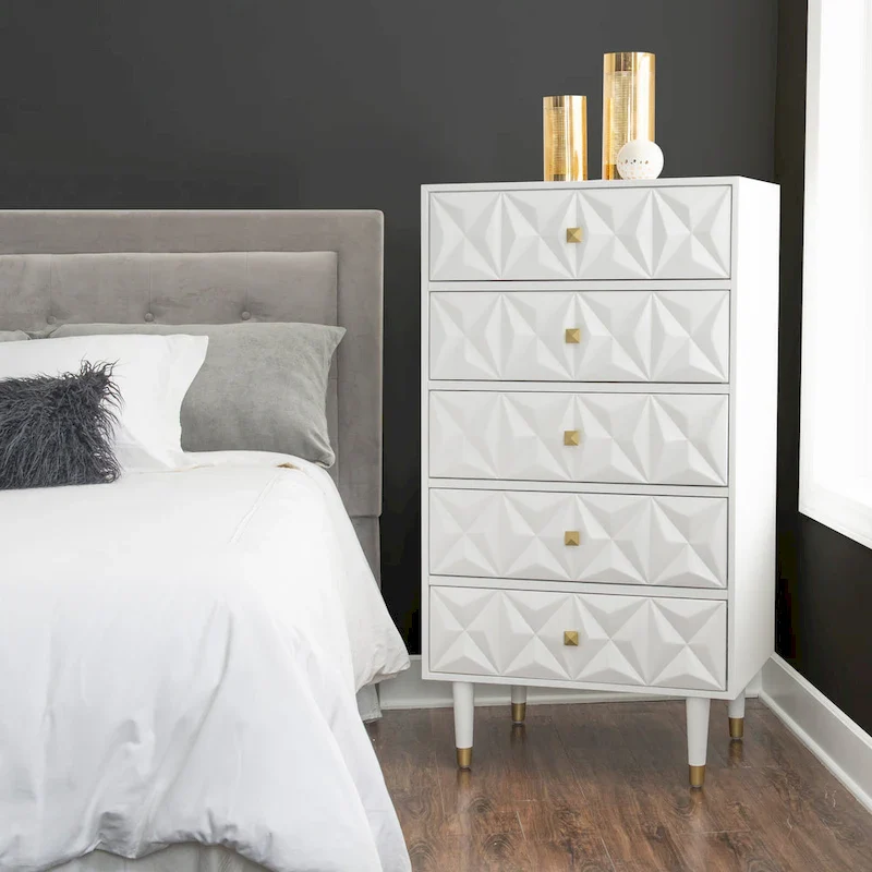 Bea Five Drawer Geo Dresser Chest