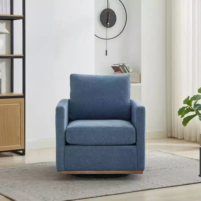 Upholstered 360° Swivel Accent Chair, Seats 1