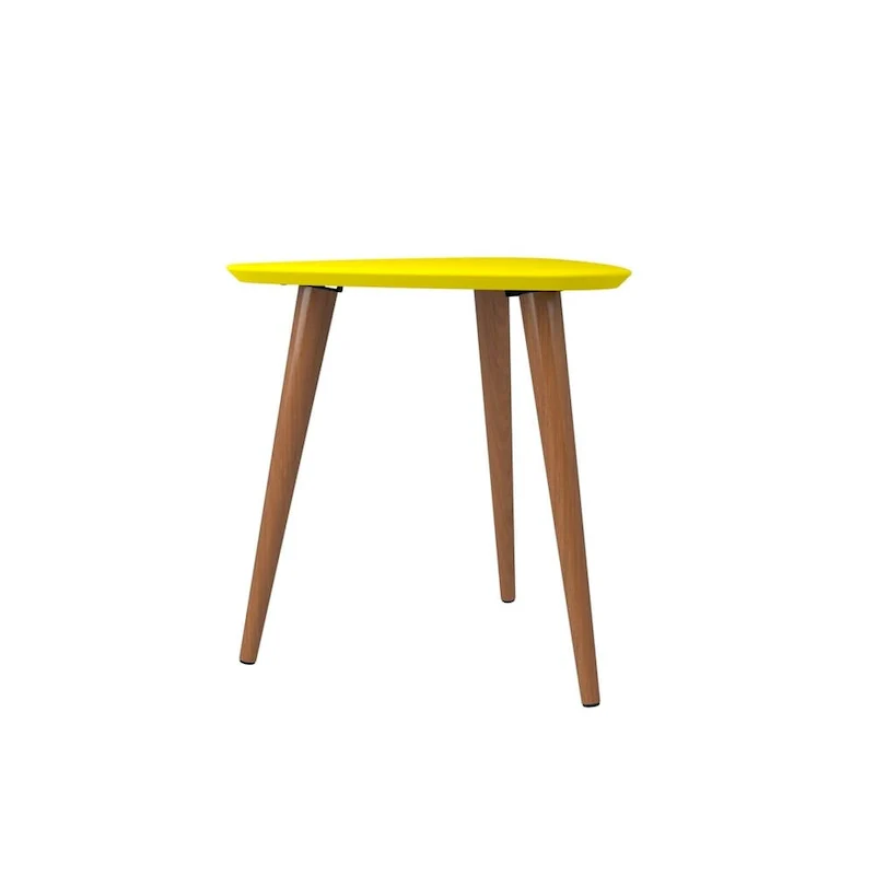 Utopia 19.88 High Triangle End Table With Splayed Wooden Legs