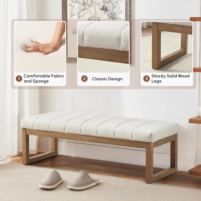 45  Entryway Upholstered Bench Shoe Rack Bench