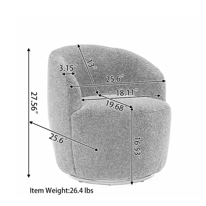 Swivel Accent Armchair Barrel Chair