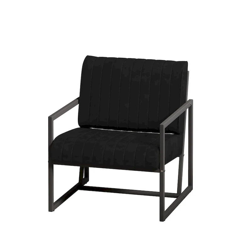 PU Leather Feature Armchair with Thick Padded Backrest