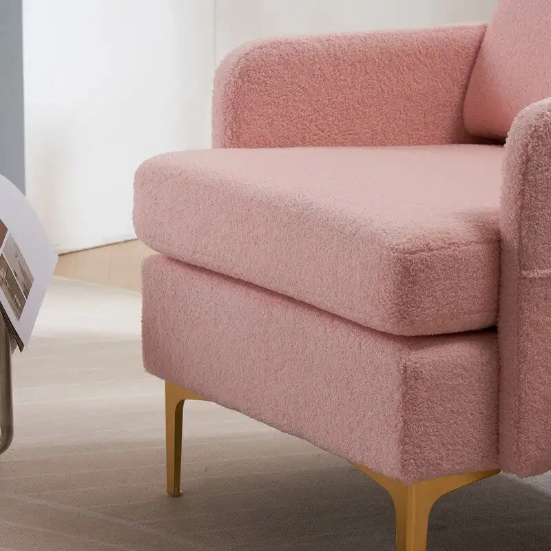 Upholstered Linen Accent Armchair