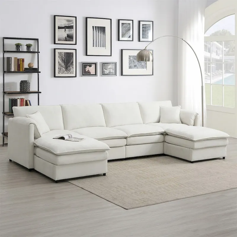 134*66 Chenille Modular Sectional Sofa
