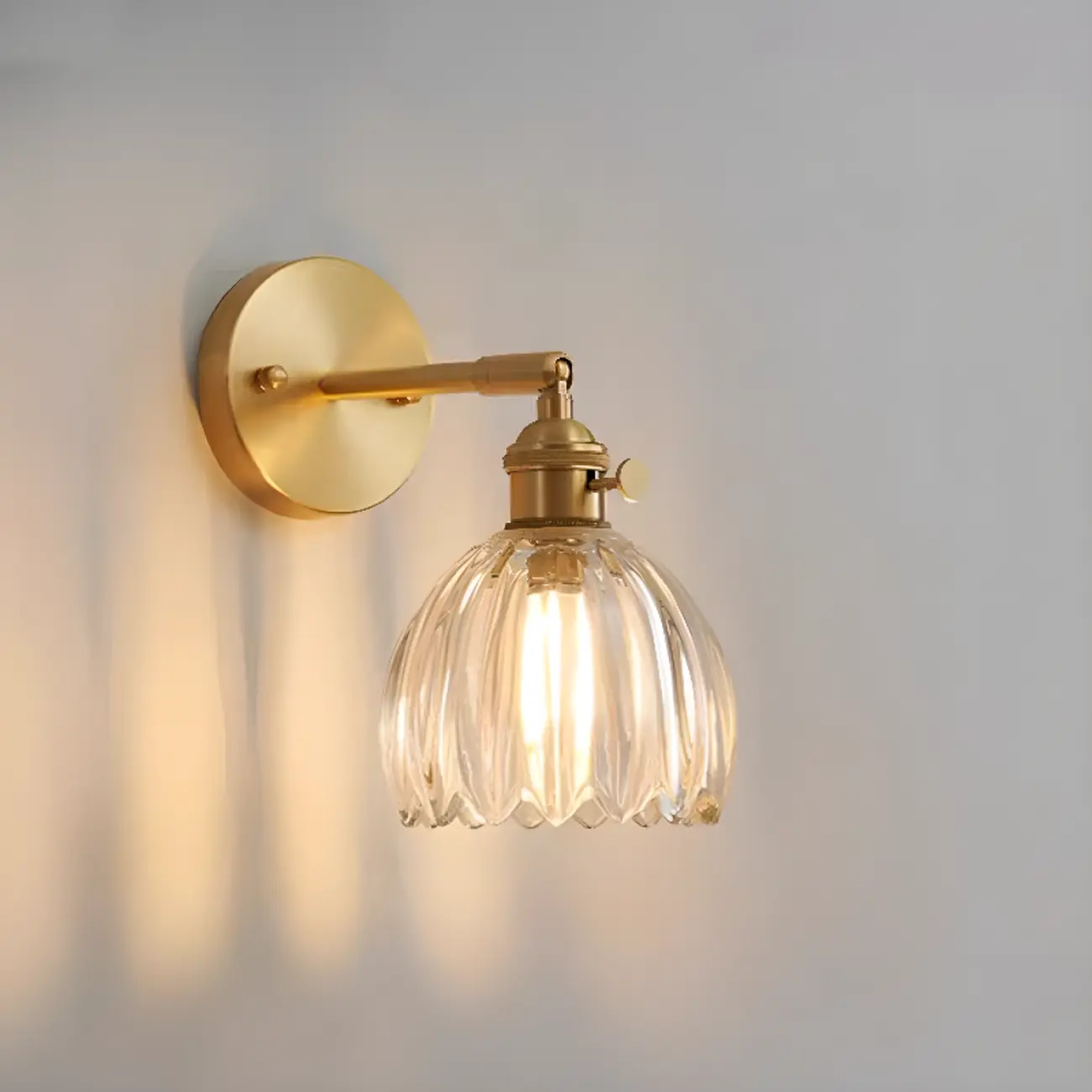 Modern Mini Brass LED Wall Sconce for Residential Use