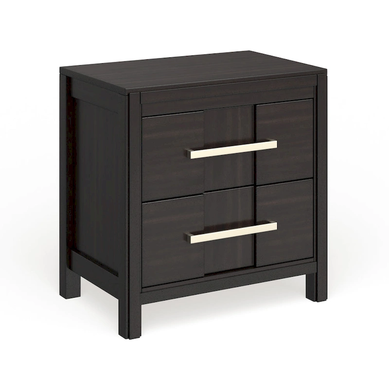 Tass Transitional Solid Wood 2-Drawer Nightstand by Furniture of America
