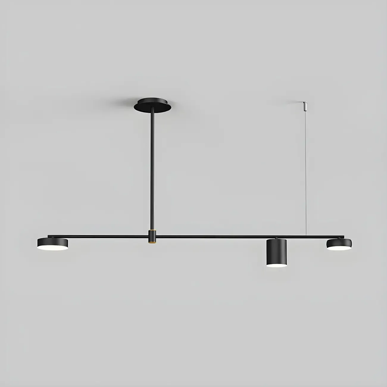 Modern Adjustable Black Linear Kitchen Island Light
