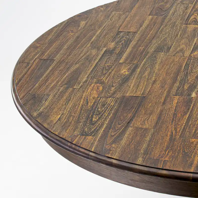 Modern Dining Table - a Round Kitchen Table Top with Pedestal Base, 48x48 Inch