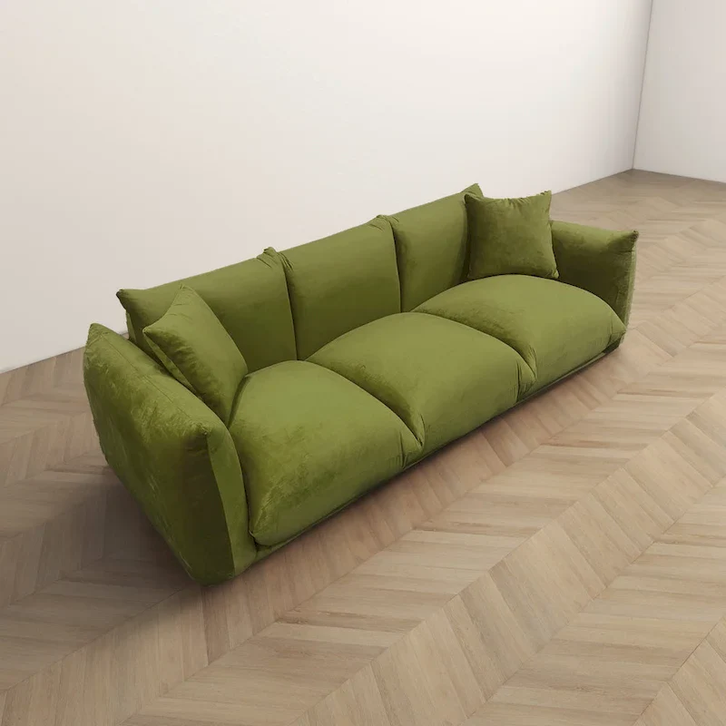 Arten Mid-Century Modern Luxury Boucle/Velvet Couch