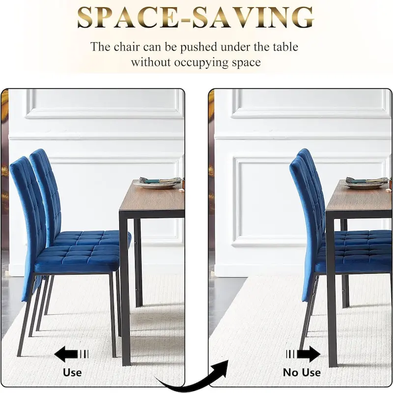 Howtai Upholstered Velvet Dining Chair High Back