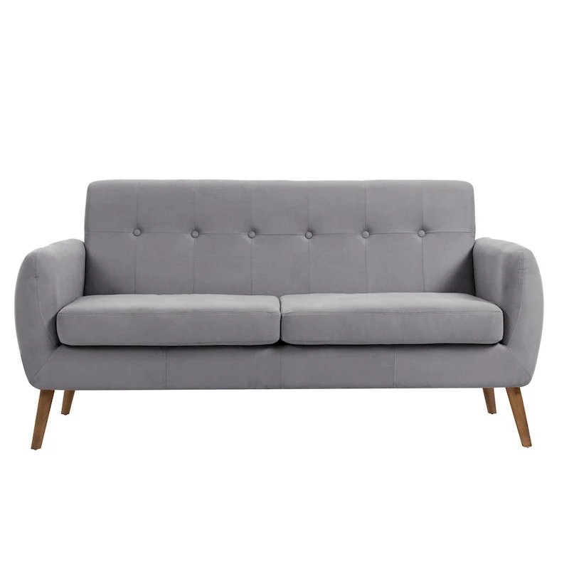 Two-Seater Sofa (Small), Fabric, Rubberwood