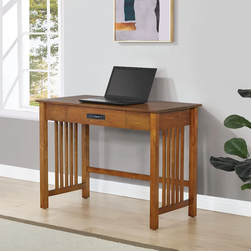 OSP Home Furnishings 1-drawer Ash Oak Mission Desk