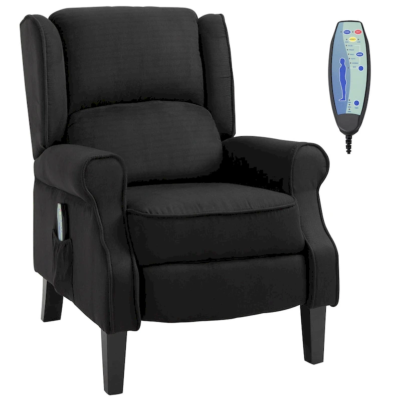 Heated Massage Recliner Chair with Lumbar Heating & Remote Controller