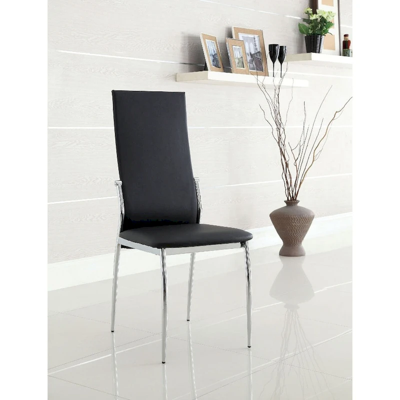 Set of 2 Leatherette Dining Side Chair