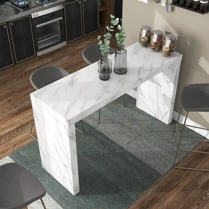Amereti 60-inch Faux Marble Counter Height Table by Furniture of America
