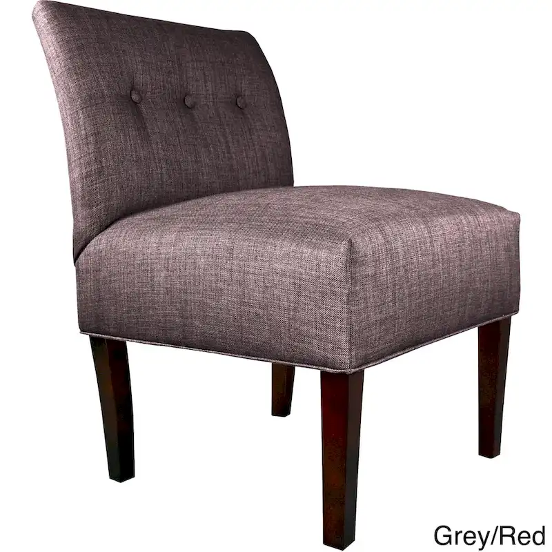 Button Tufted Ikat Accent Chair