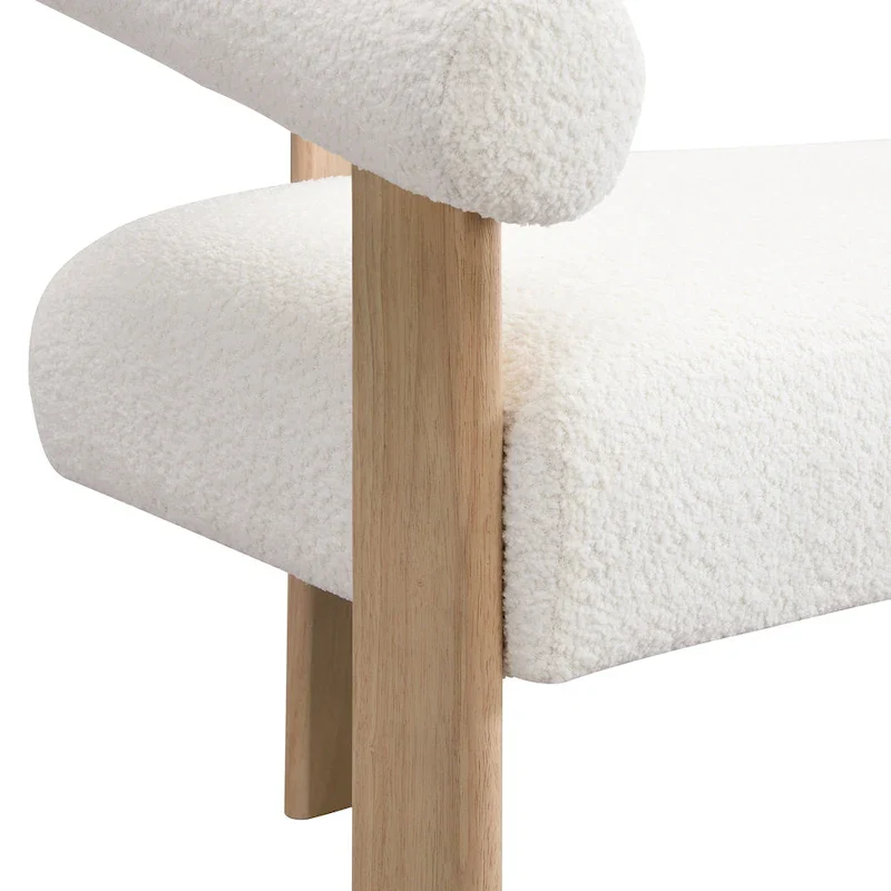 Loft Round armrest loveseat Rubber Wood