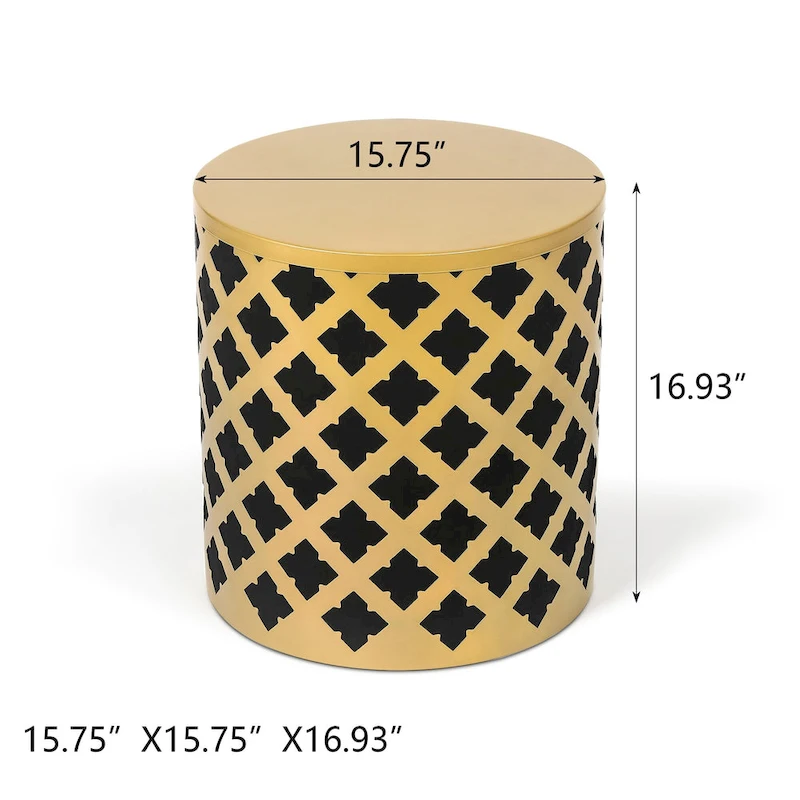 Adeco Set of 2 Round Nesting Side End Tables Set - Set of 2