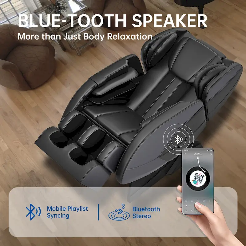 heated Full Body Massage Chair with zero gravity mode and Bluetooth music player