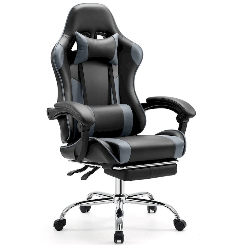 PU Leather Swivel Game Desk Chair