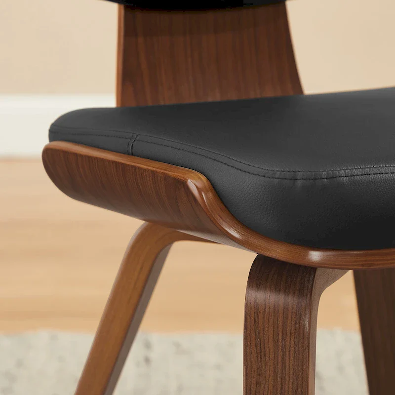 Wood and PU Leather Dining Chair