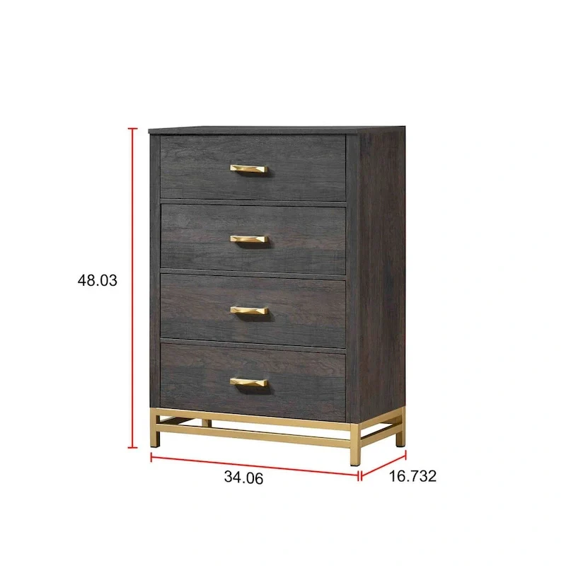 Wedro 6 Piece Dark Brown Rustic Panel Bedroom Set