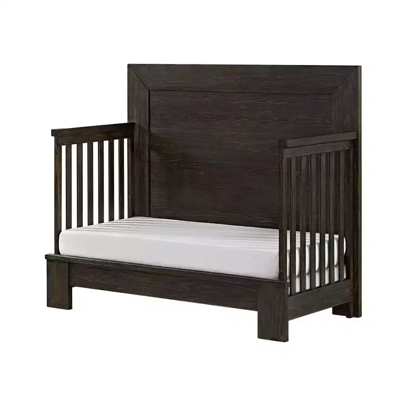Cocoa Brown 4-in-1 Convertible Wood Crib – Single Child