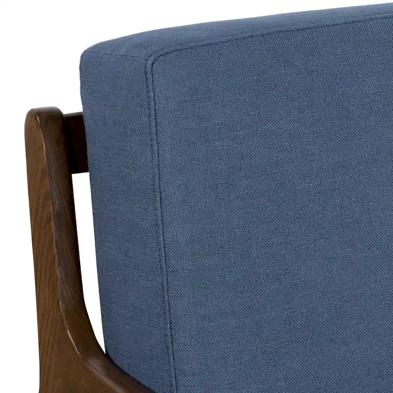 Poly & Bark Verity 25 Fabric Lounge Chair - Solid Wood Frame