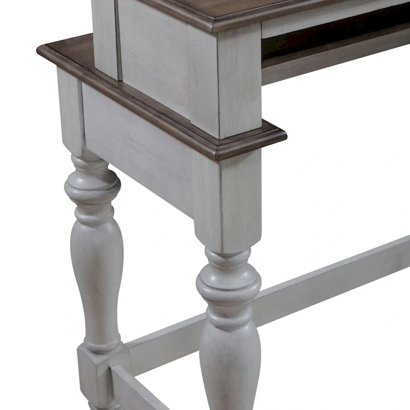Ocean Isle Antique White 4-Piece Console Table Set
