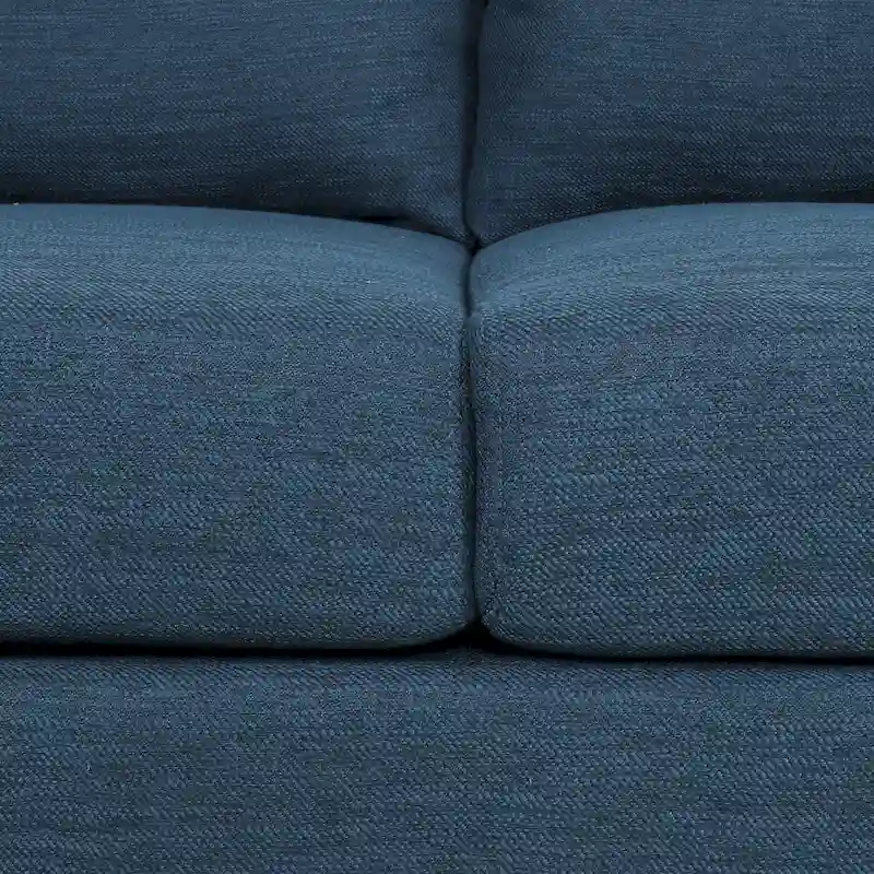 Modern 76.5 3-Seater Sofa with Birchwood Legs and Pillows