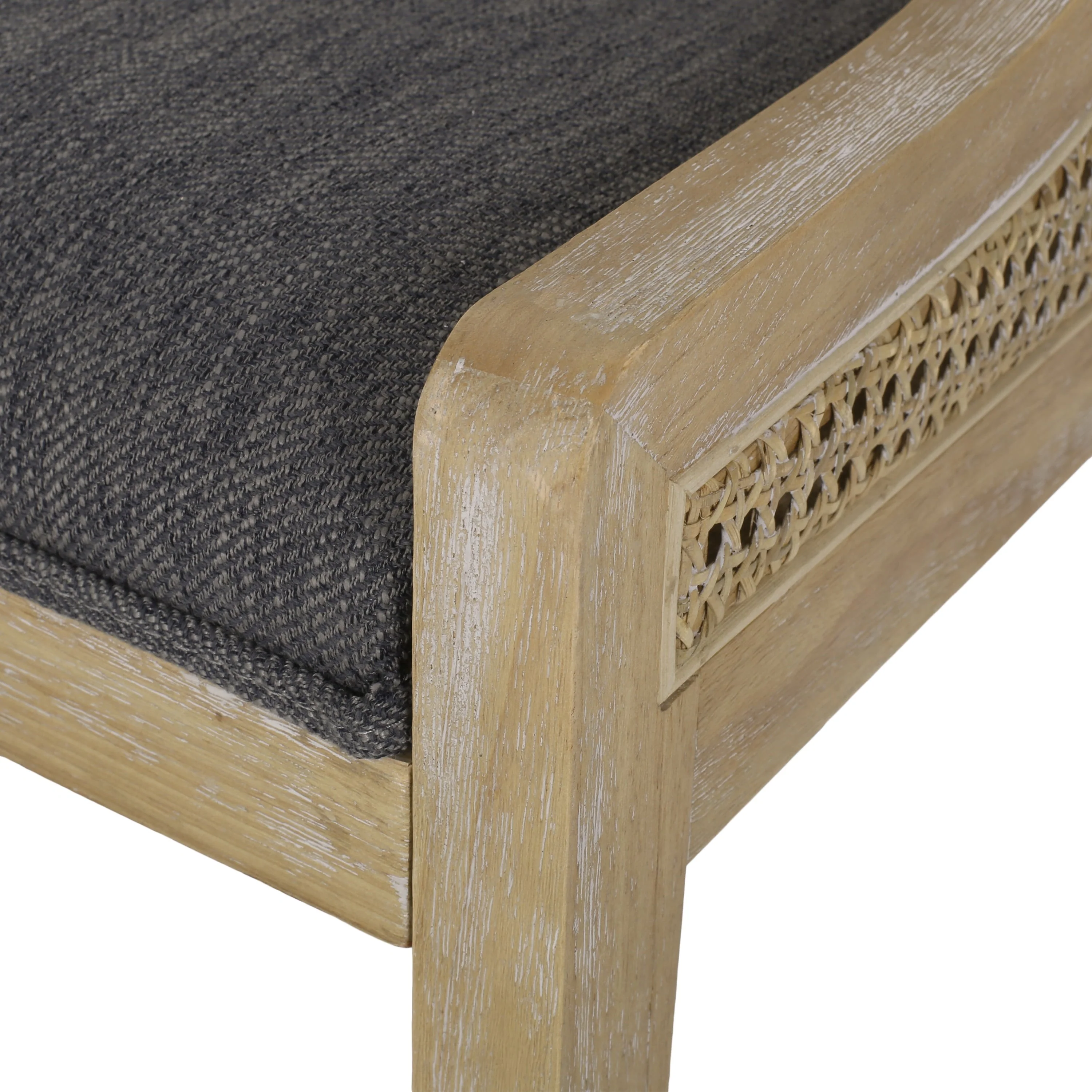 Maurers Cane and Wood Upholstered Dining Chairs (Set of 2) by Christopher Knight Home