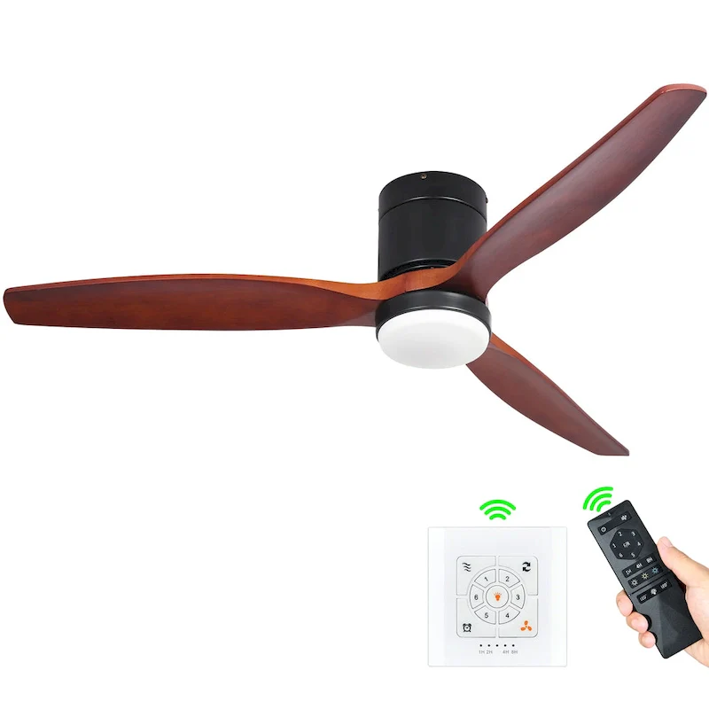 Moasis 60  LED Ceiling Fan Light with 3 Solid Wood Blades