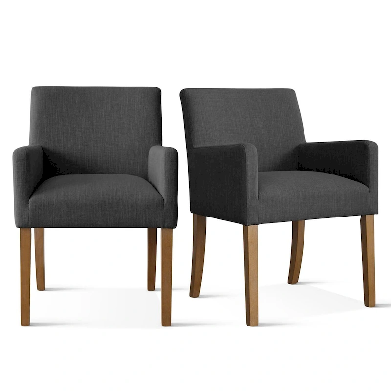 Linen Upholstered Armchair(Set of 2)