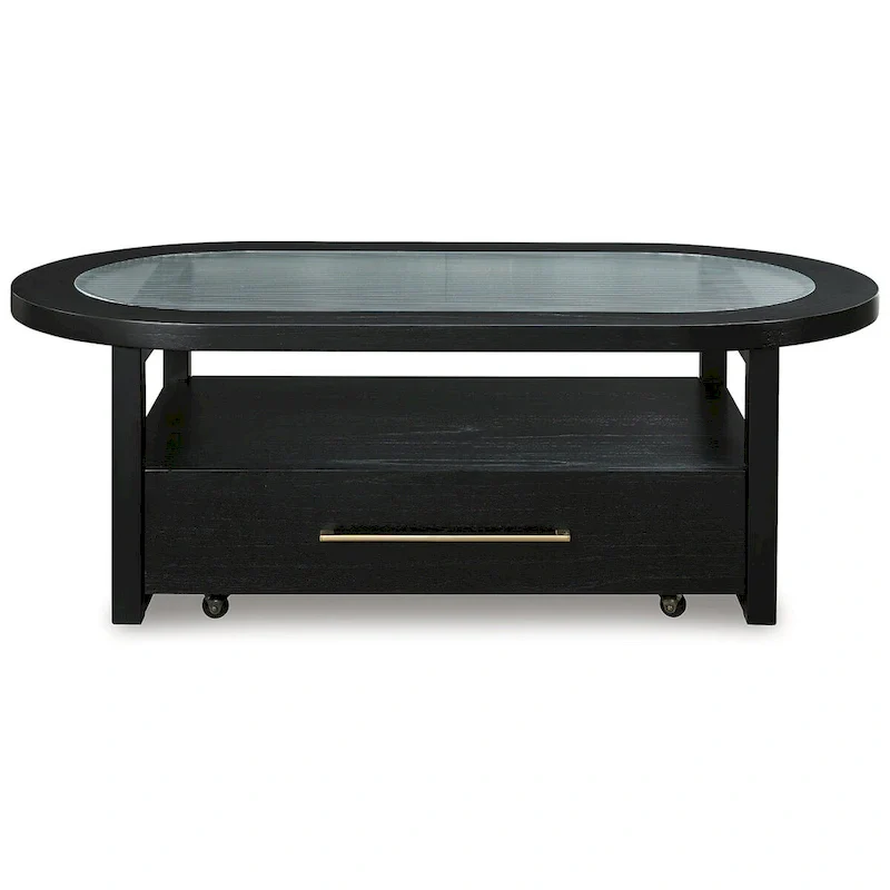 Signature Design by Ashley Winbardi Black/Gray Coffee Table - 52 W x 28 D x 18.25 H