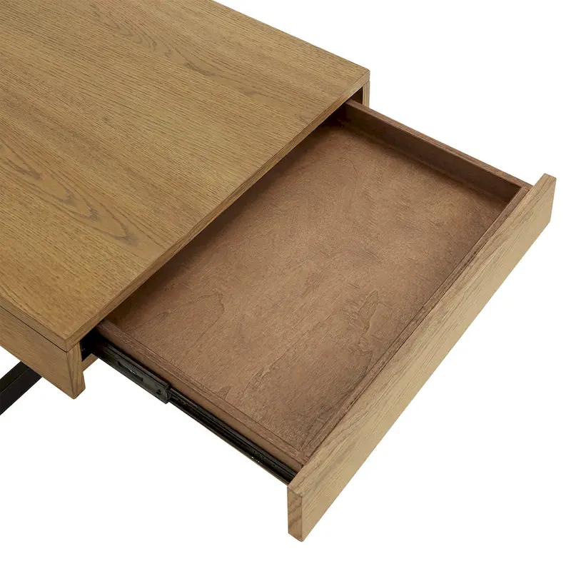 Eldersley Wood Finish Coffee Table with Two Drawers by iNSPIRE Q Modern