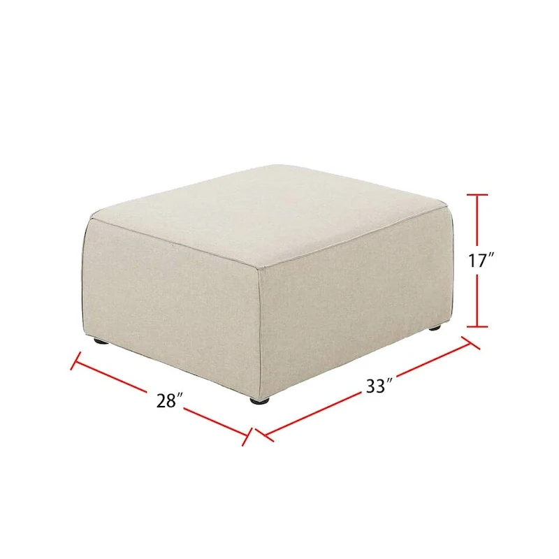 Modular Sectional Sofa with Ottoman