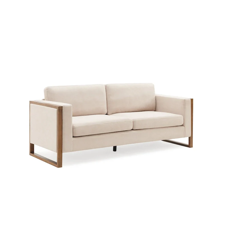Christopher Knight Home - Lily Modern 79   3-Seater Sofa with Solid Wood Legs