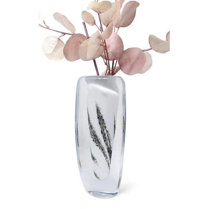 11.5 H Glass Double Wall Vase with Inner