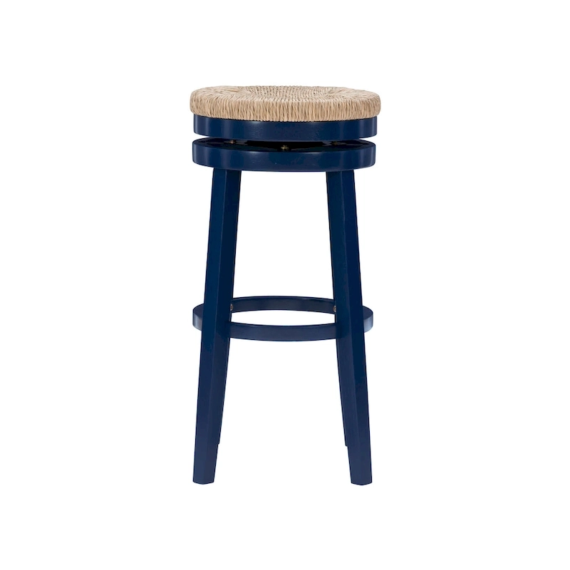 Maya Backless 31-Inch 360-Degree Swivel Bar Stool with Seagrass Seat