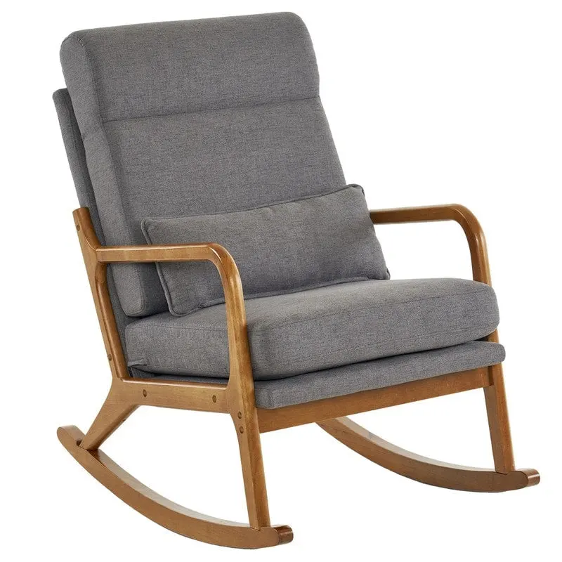 39.37 W High-Back Dual-Use Upholstered Rocking Chair/Accent Chair